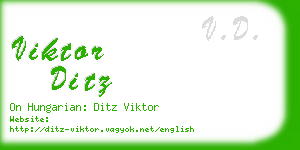 viktor ditz business card